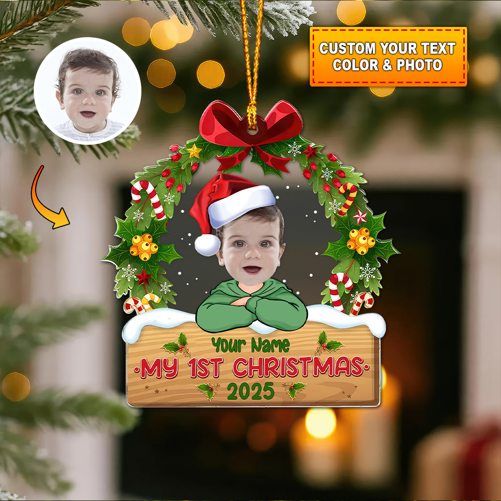 Blisscorners Christmas Kid Home Decor, Christmas Ornament, Personalized Ornament2D Flat LM2111