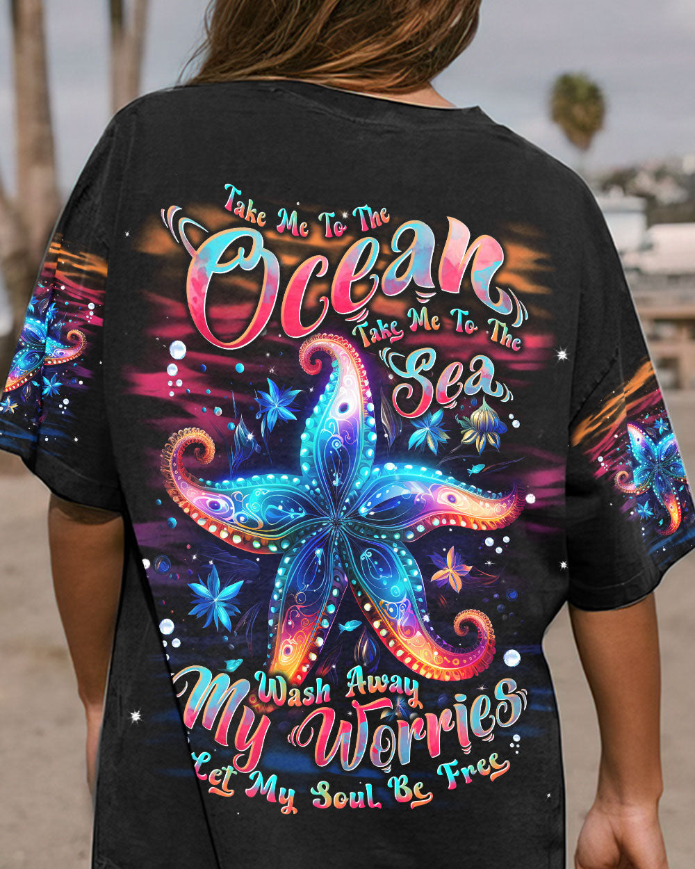 BLISSCORNERS TAKE ME TO THE OCEAN STARFISH ALL OVER PRINT