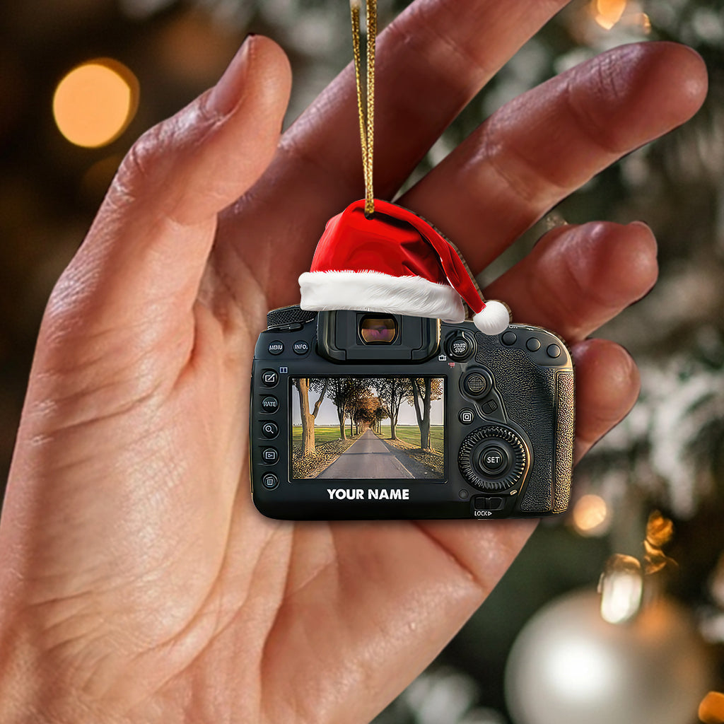 Blisscorners Custom Name Photographer Ornament, Photographer Christmas Gift2D Flat LM2211