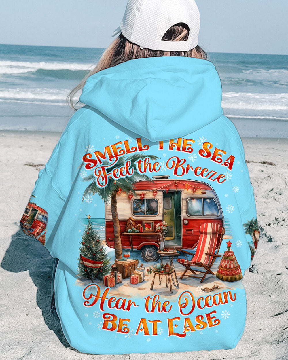 BLISSCORNERS SMELL THE SEA FEEL THE BREEZE CHRISTMAS ALL OVER PRINT