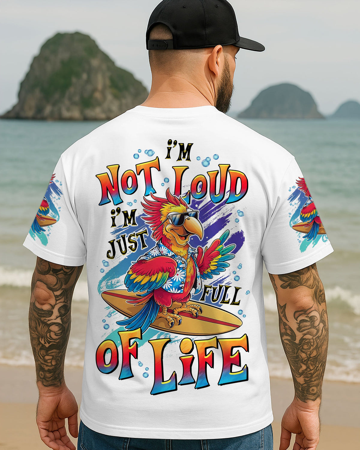 BLISSCORNERS I'M NOT LOUD PARROT ALL OVER PRINT