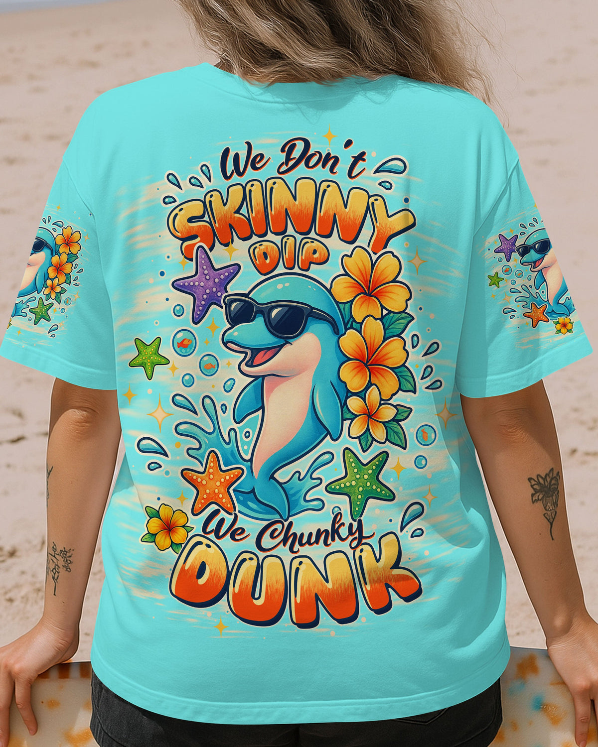 BLISSCORNERS WE DON'T SKINNY DIP DOLPHIN ALL OVER PRINT