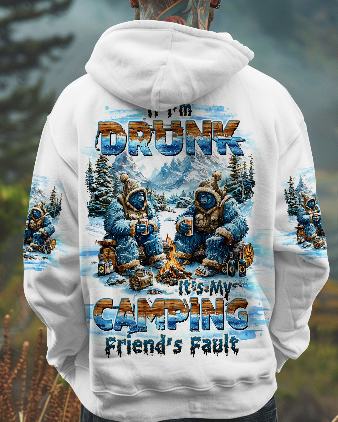 BLISSCORNERS IF I'M DRUNK BIGFOOT ALL OVER PRINT