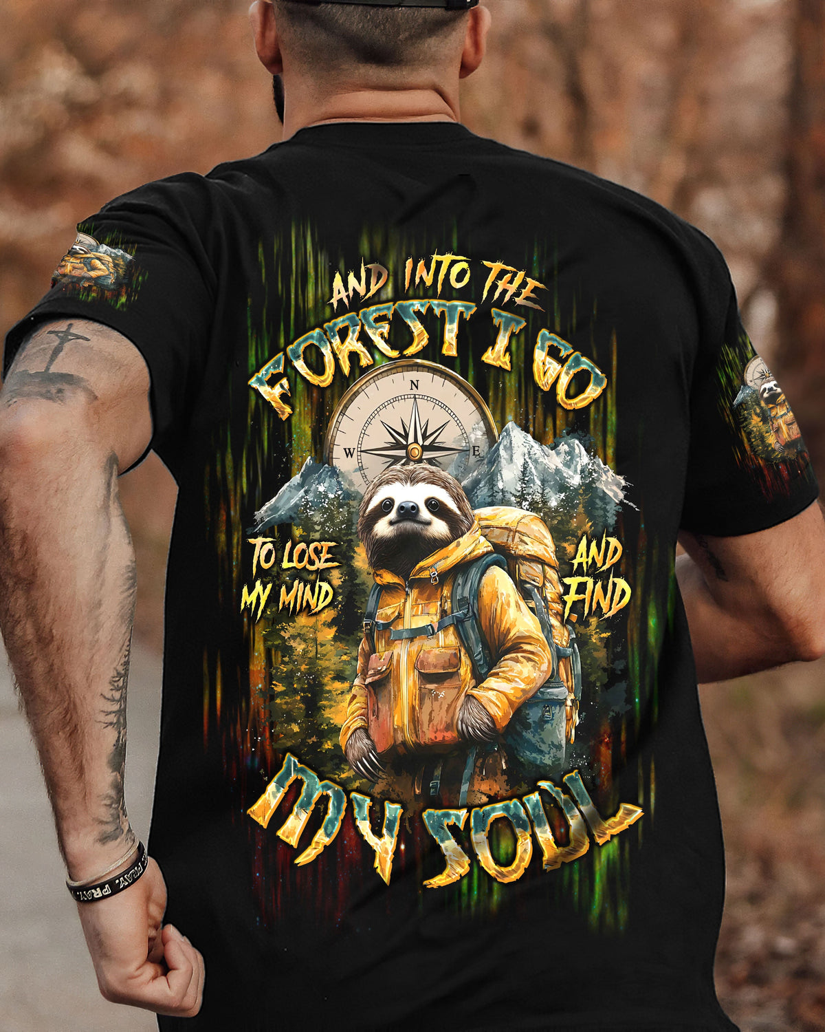 BLISSCORNERS AND INTO THE FOREST I GO SLOTH ALL OVER PRINT