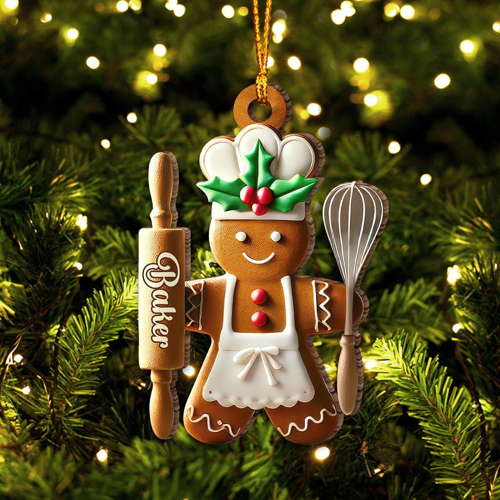 Blisscorners Christmas Gift, Custom Ornament, Custom Name Ginger Ornament2D Flat LM2111