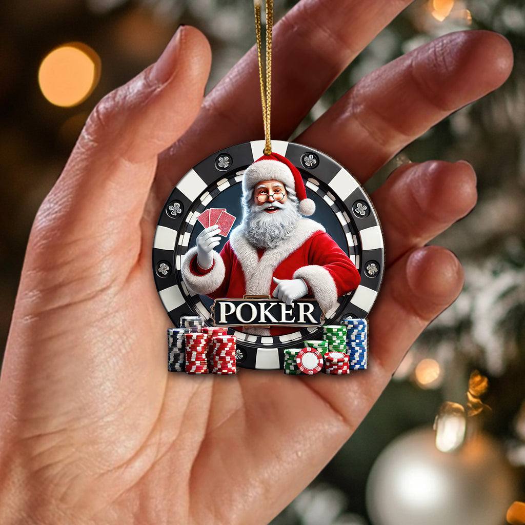 Blisscorners Custom Name Poker Ornament, Poker Christmas Gift2D Flat LM2111