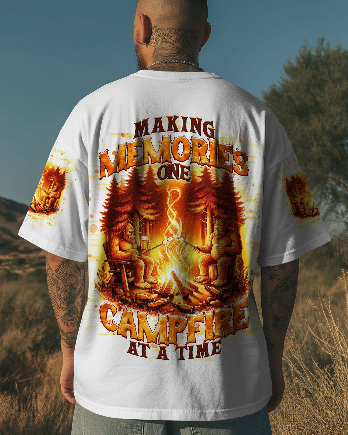 BLISSCORNERS MAKING MEMORIES ONE CAMPFIRE AT A TIME BIGFOOT ALL OVER PRINT