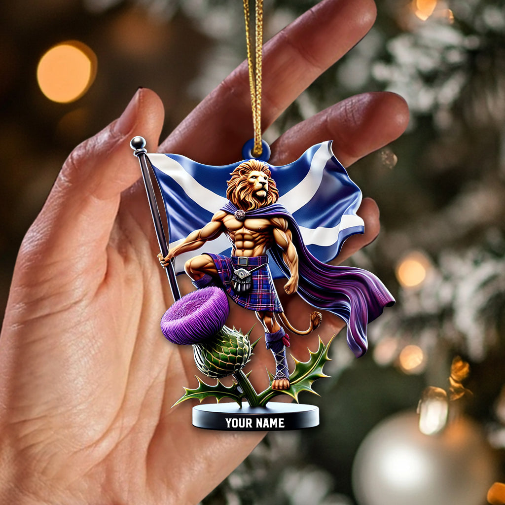 Blisscorners Custom Name Scotland Ornament, Christmas Gift for Scotland Lover852D Flat LM2111