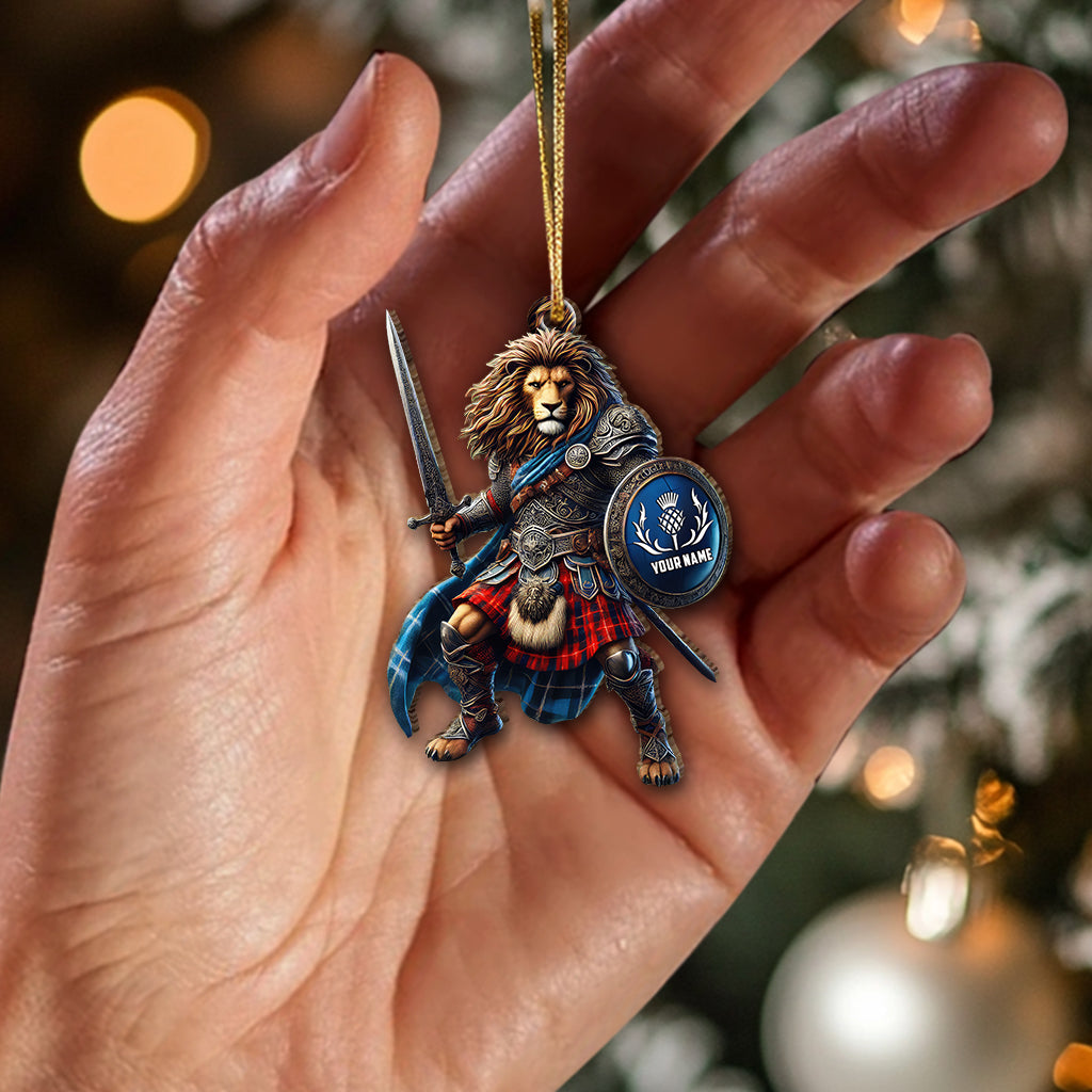 Blisscorners Custom Name Scotland Ornament, Christmas Gift for Scotland Lover2D Flat LM2111