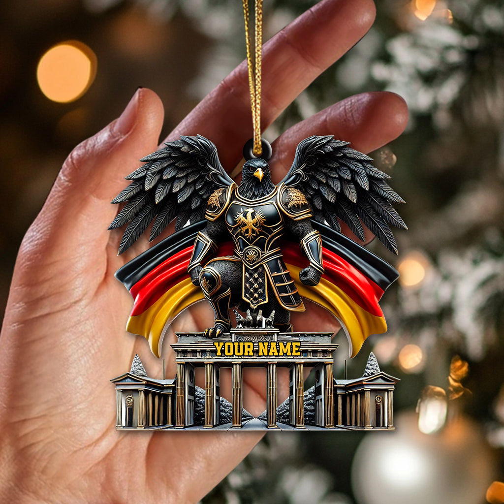 Blisscorners Custom Name Germany Ornament, Christmas Gift for Germany Lover52D Flat LM2111