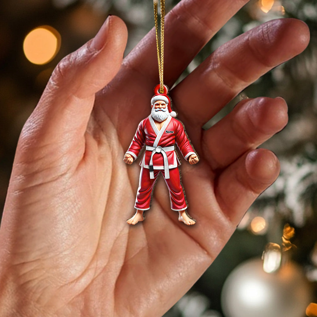 Blisscorners Custom Name Santa Jiujutsu Ornament, Santa Jiujutsu Christmas Gift2D Flat LM2211