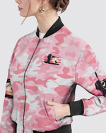 BLISSCORNERS PRETTY IN PINK HUNTING BOMBER JACKET