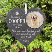 Personalized Memorial Garden Slate & Hook - Cemetery Decorations For Grave, Dog Memorial Gifts, Pet Memorial Stones, Loss Of Dog Sympathy Gift, Dog Memorial Stone