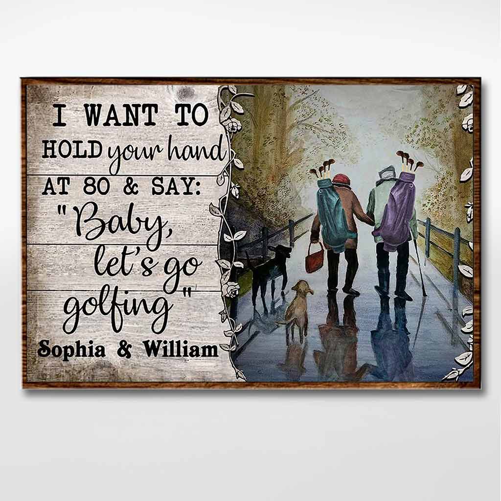 Blisscorners Custom Golf Couple Canvas, Golfing Art, Golf Canvas, Gifts For Couples LM2611