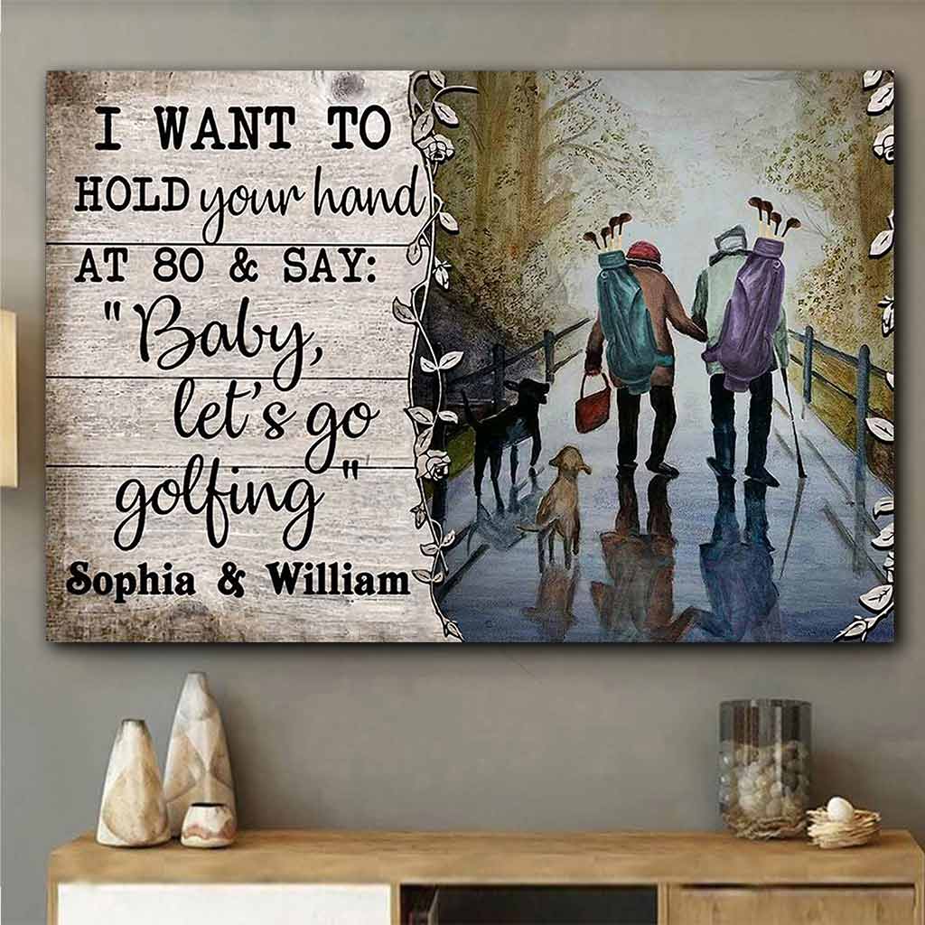 Blisscorners Custom Golf Couple Canvas, Golfing Art, Golf Canvas, Gifts For Couples LM2611