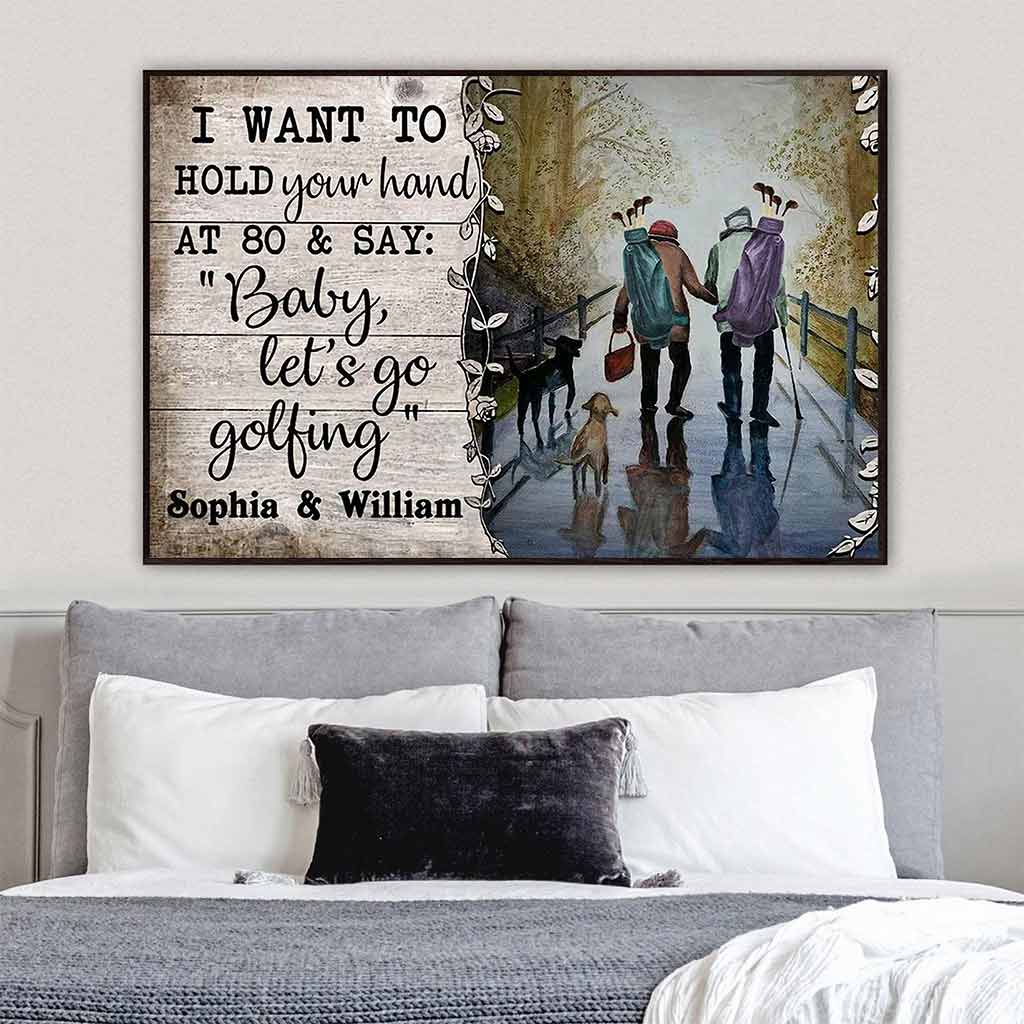 Blisscorners Custom Golf Couple Canvas, Golfing Art, Golf Canvas, Gifts For Couples LM2611