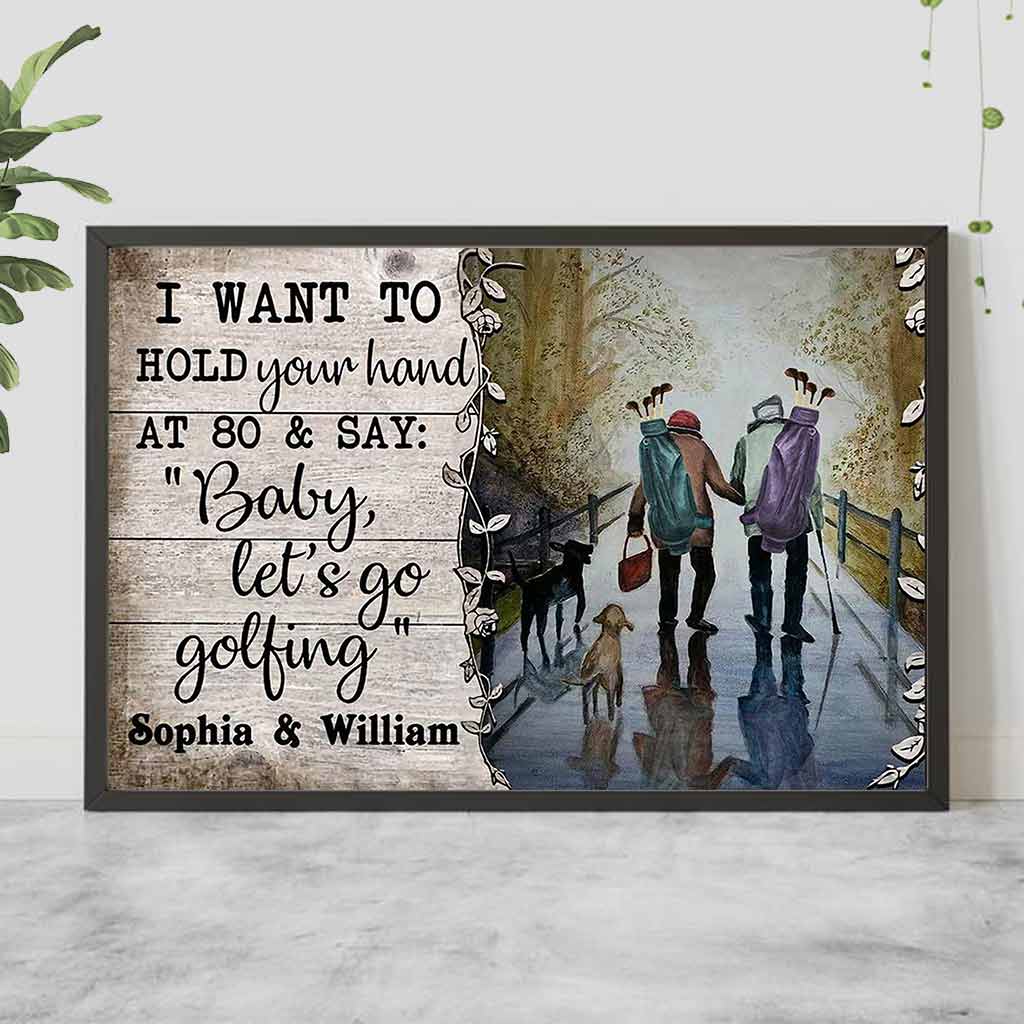 Blisscorners Custom Golf Couple Canvas, Golfing Art, Golf Canvas, Gifts For Couples LM2611