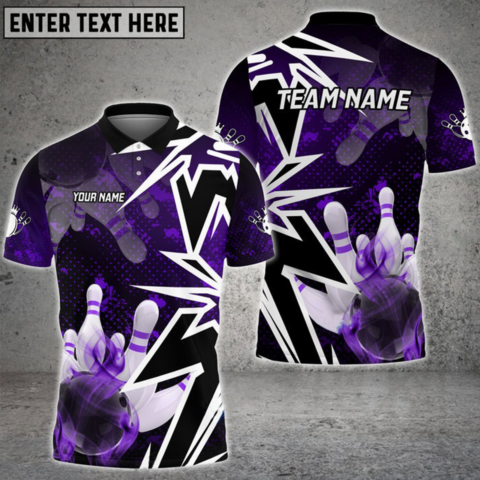 Blisscorners Bowling And Pins Smoke Multicolor Option Customized Name 3D Shirt