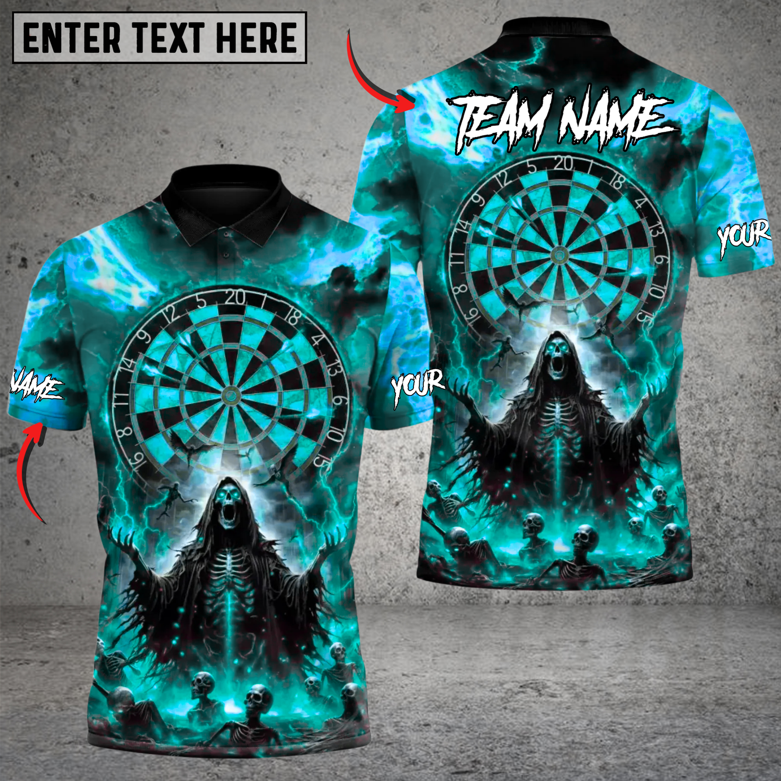 Blisscorners Darts Hellbound Darts Apocalypse Multicolor Customized Name, Team Name 3D Shirts