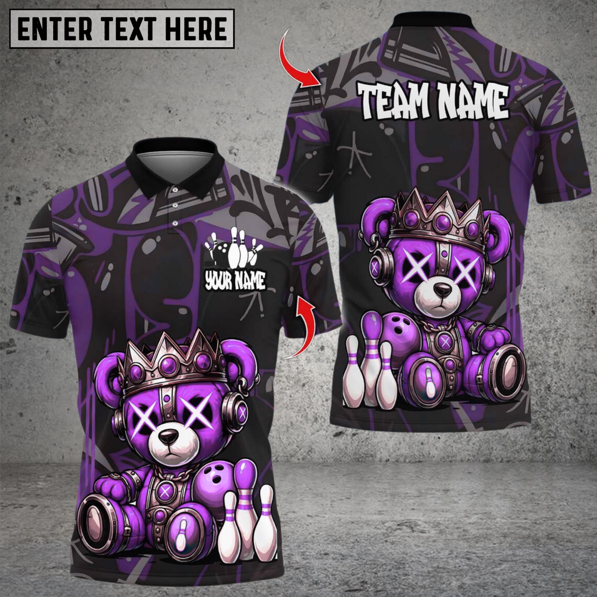 Blisscorners Bowling Cyber Mecha Bear Multicolor Customized Name Team Name 3D Shirts