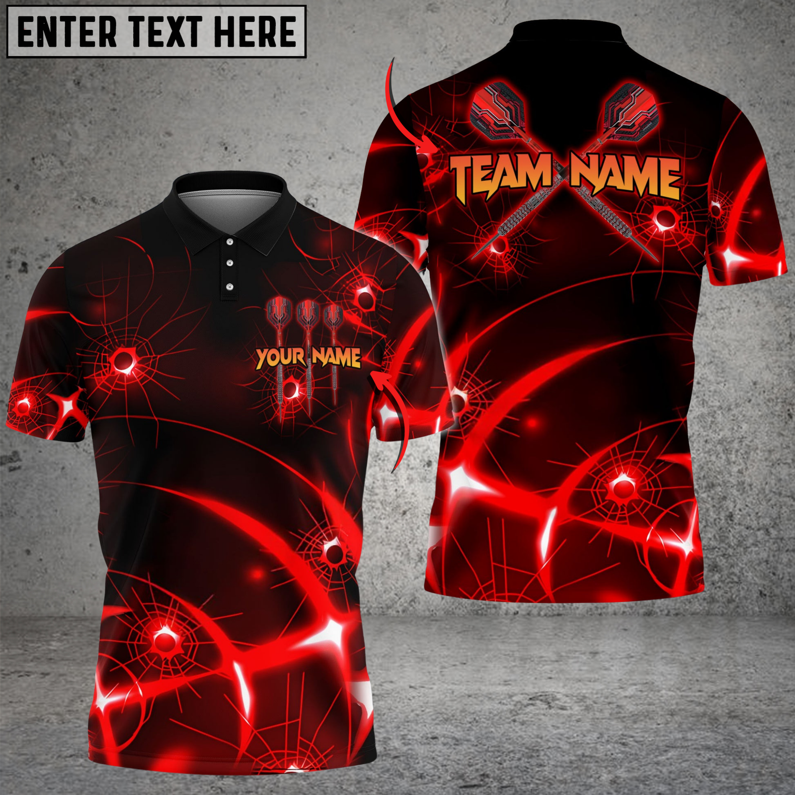 Blisscorners Darts Lazer Targer Multicolor Customized Name, Team Name 3D Shirts