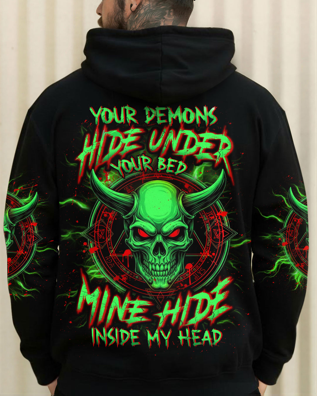 BLISSCORNERS YOUR DEMONS HIDE UNDER YOUR BED ALL OVER PRINT
