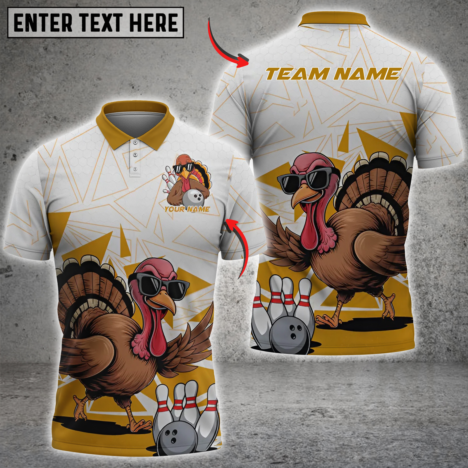 Blisscorners Bowling Turkey Personalized Name, Team Name 3D Unisex Shirt
