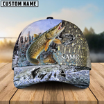 Blisscorners Pike Fishing Clear Water Skin Customized Name 3D Cap