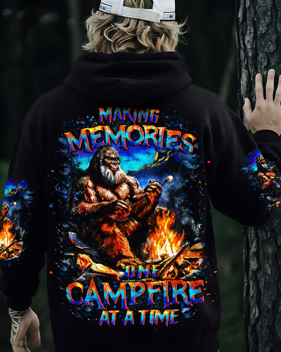 BLISSCORNERS MAKING MEMORIES ONE CAMPFIRE AT A TIME BIGFOOT ALL OVER PRINT