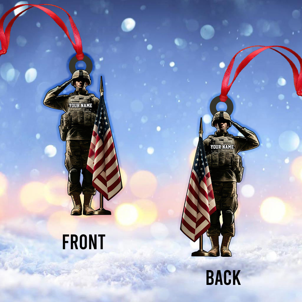 Blisscorners Custom Name SWAT Ornament, Gift For Swat Police2D Flat LM2111