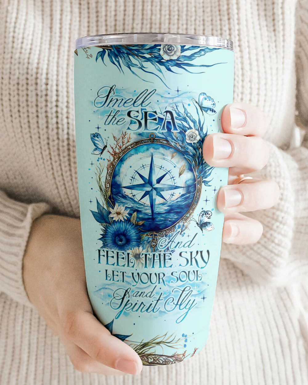 BLISSCORNERS SMELL THE SEA AND FEEL THE SKY TUMBLER