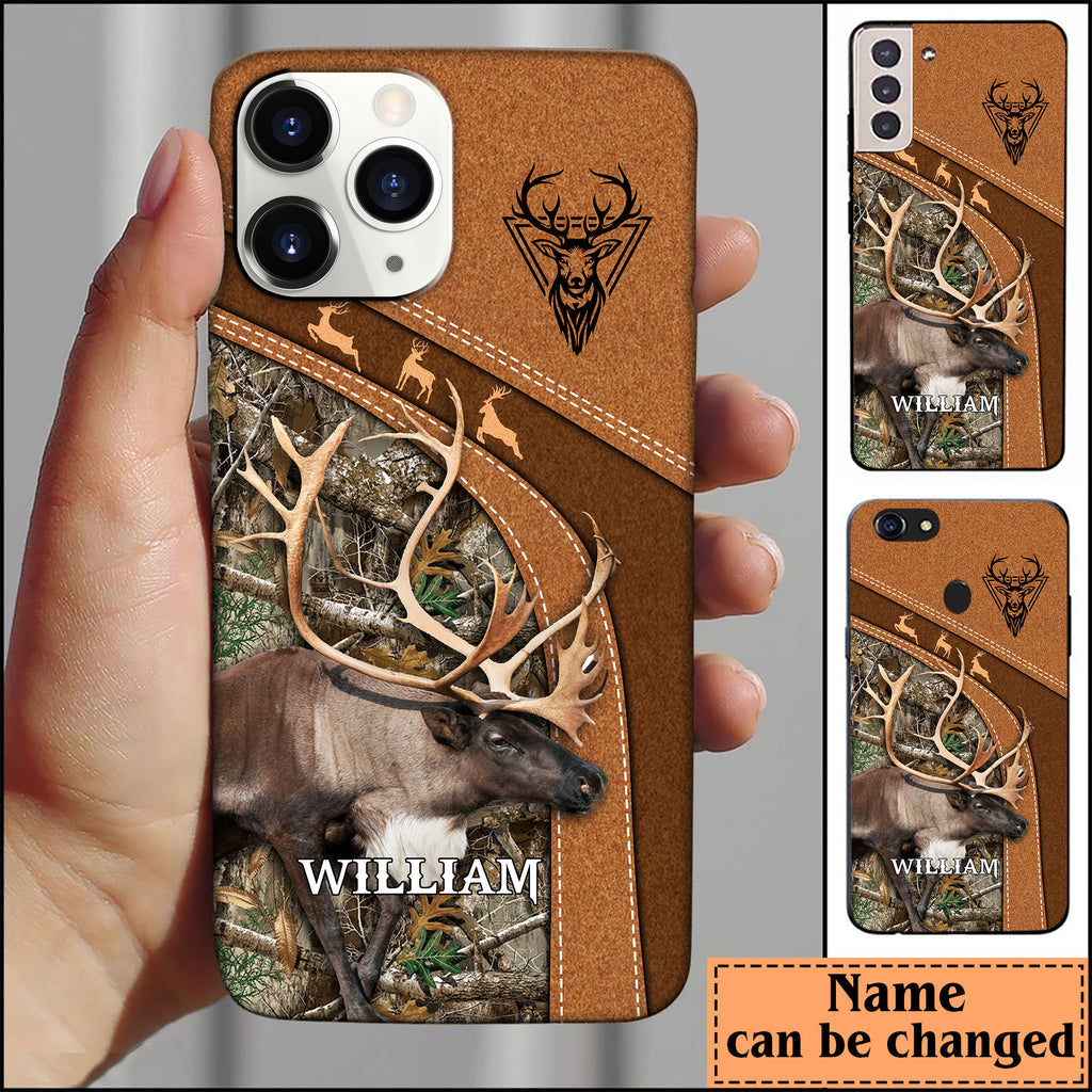 Blisscorners Reindeer Hunting Personalized Name Phone Case LM1012
