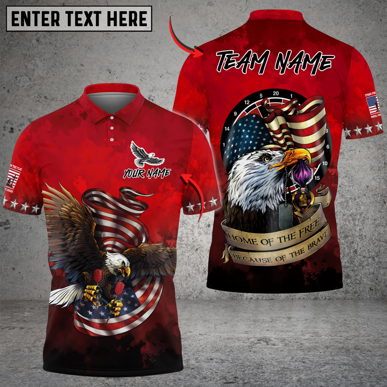 Blisscorners Darts Home Of Free Eagle Flag Patriot Multicolor Customized Name, Team Name 3D Shirts