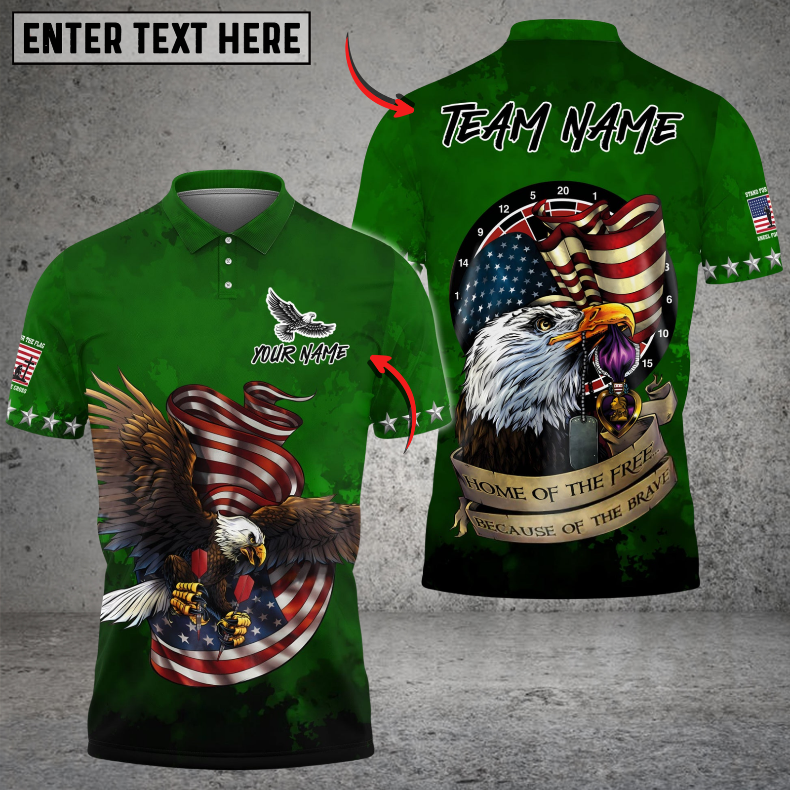 Blisscorners Darts Home Of Free Eagle Flag Patriot Multicolor Customized Name, Team Name 3D Shirts