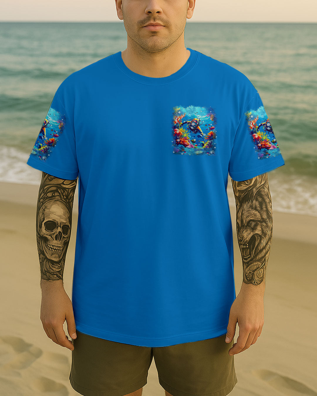 BLISSCORNERS AND INTO THE OCEAN I GO SCUBA DIVING ALL OVER PRINT