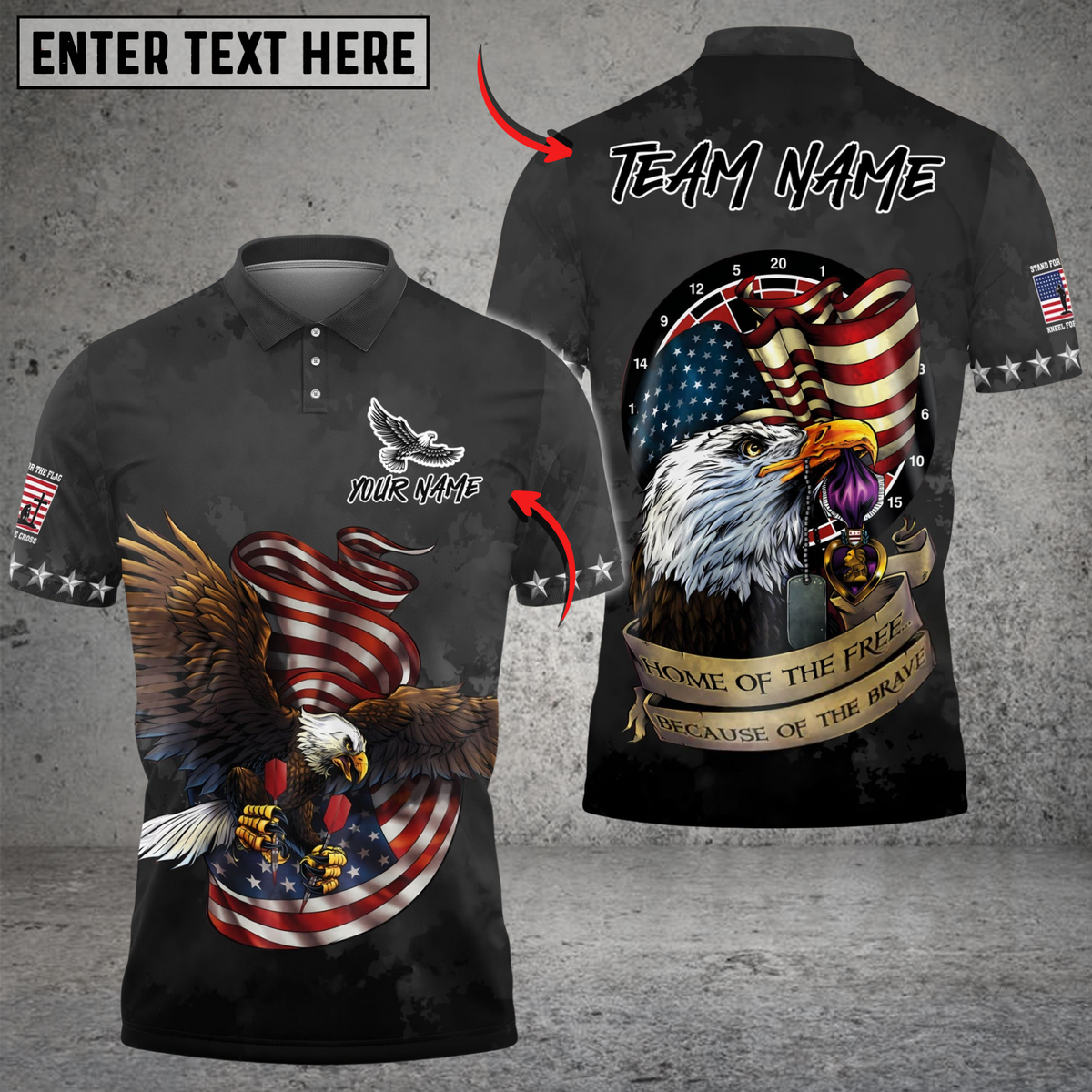 Blisscorners Darts Home Of Free Eagle Flag Patriot Multicolor Customized Name, Team Name 3D Shirts