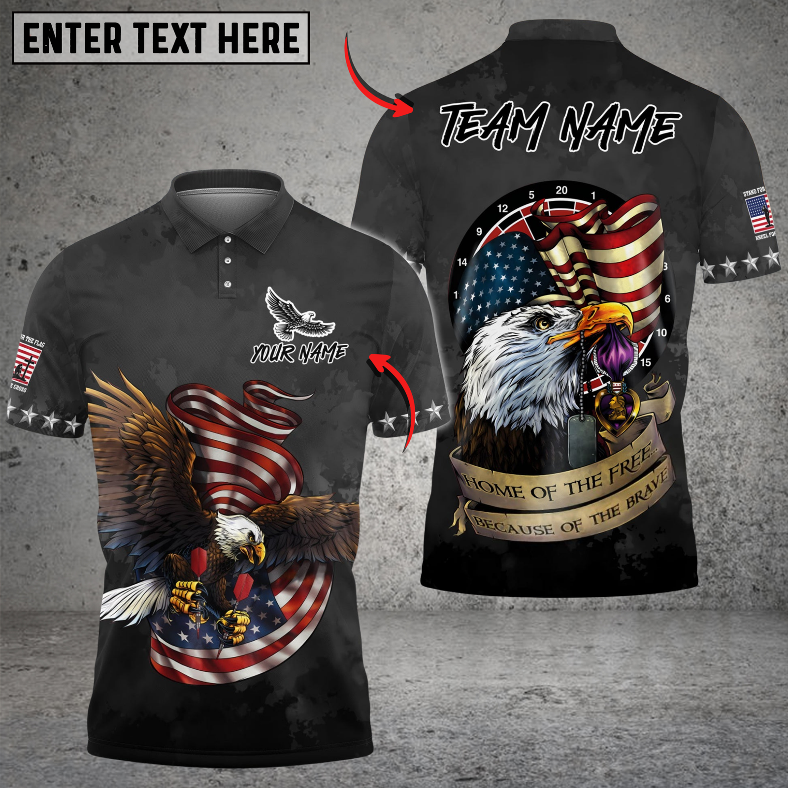 Blisscorners Darts Home Of Free Eagle Flag Patriot Multicolor Customized Name, Team Name 3D Shirts