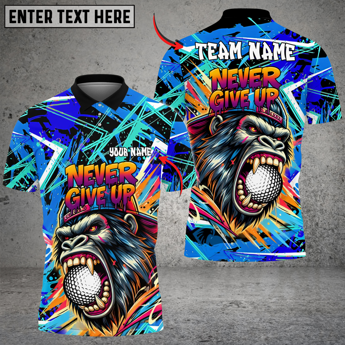 Blisscorners Golf Savage Beast Swing Multicolor Customized Name, Team Name 3D Shirts