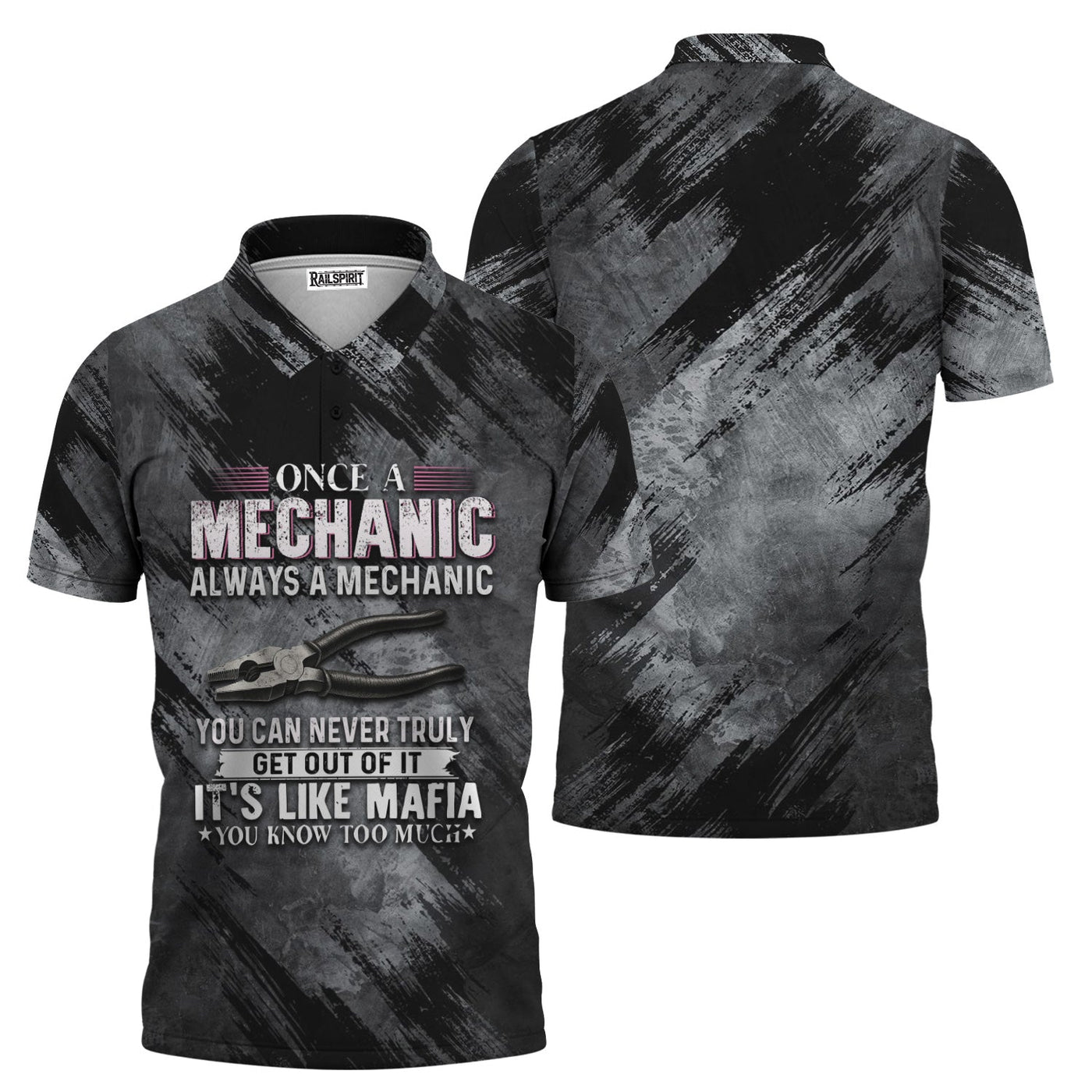 Blisscorners Once A Mechanic Always A Mechanic Shirt Funny Printed Vintage Mechanic Unisex T Shirt Pliers Design