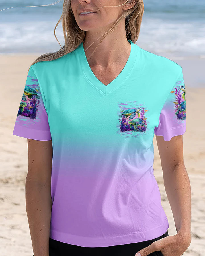 BLISSCORNERS SALTWATER HEALS EVERYTHING TURTLE ALL OVER PRINT 3