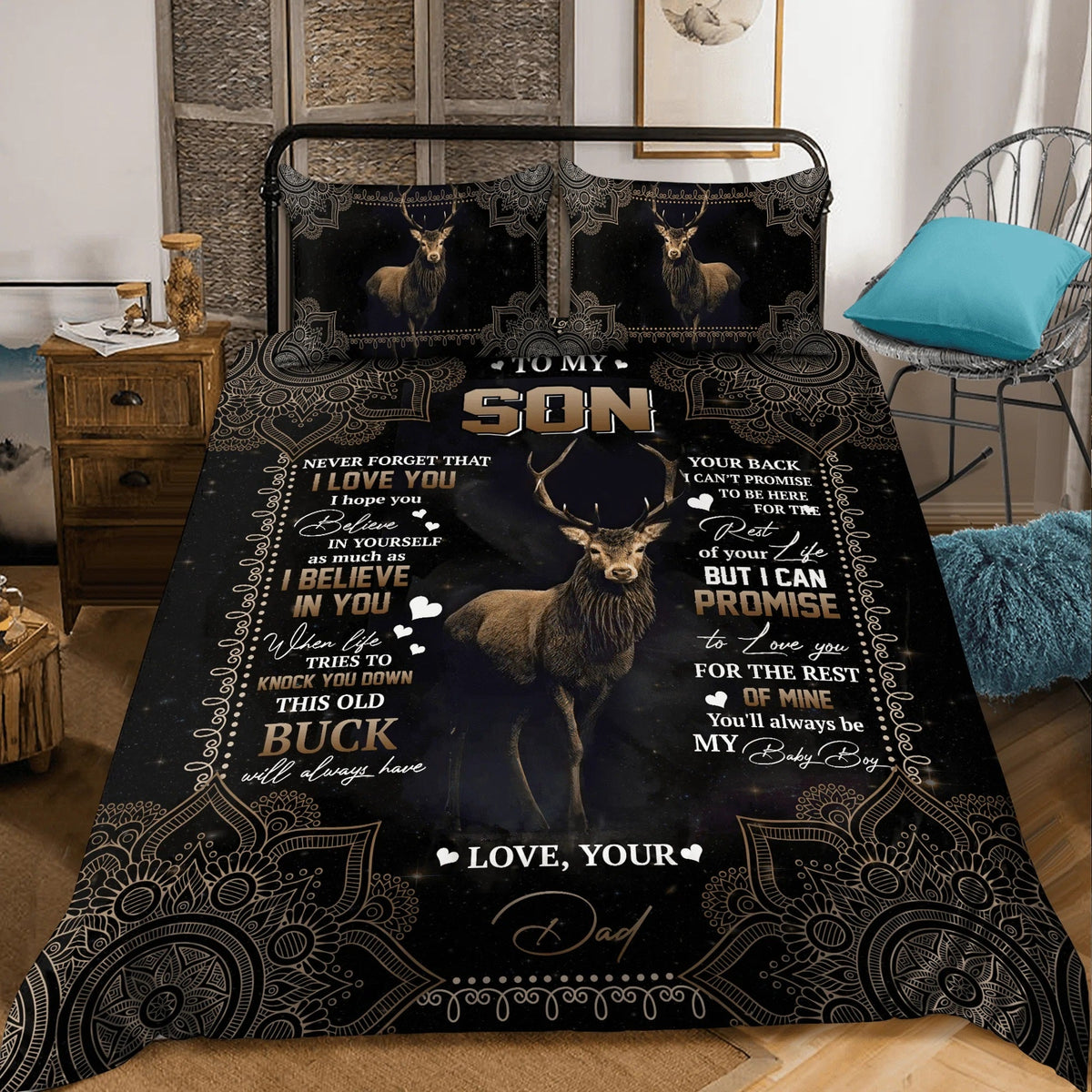 Blisscorners To My Son Hunting Blanket