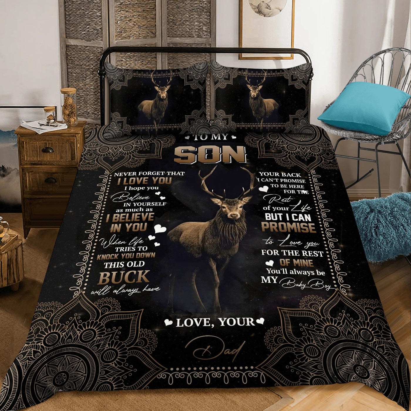 Blisscorners To My Son Hunting Blanket