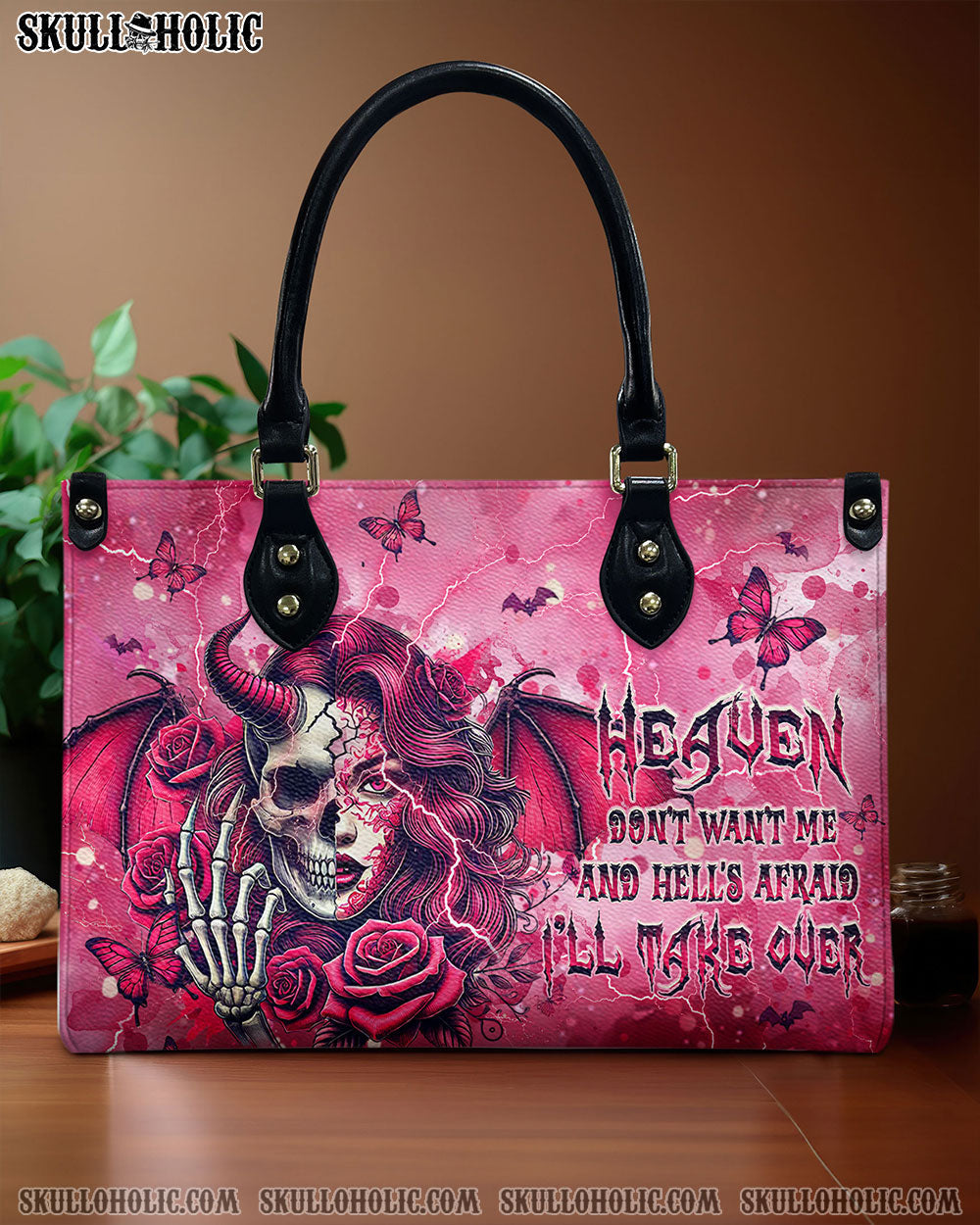BLISSCORNERS HEAVEN DON'T WANT ME LEATHER HANDBAG