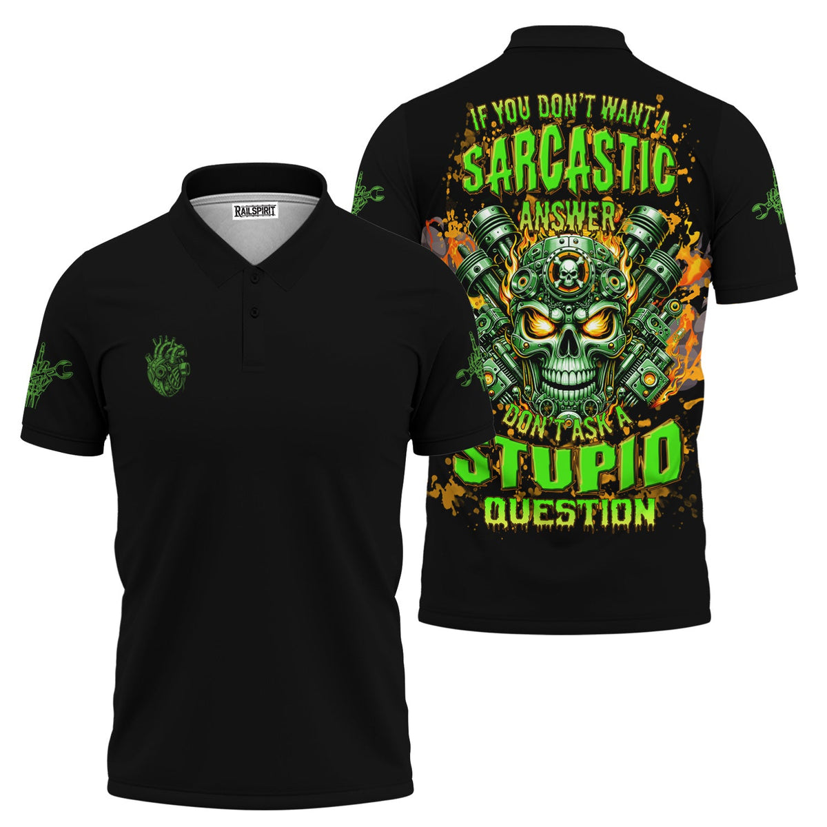 Blisscorners Funny Mechanic Shirt If You Don't Want A Sarcastic Answer Don't Ask A Stupid Question Printed T Shirt Hoodie