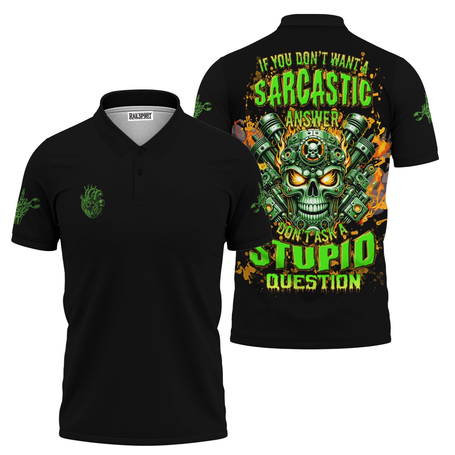 Blisscorners Funny Mechanic Shirt If You Don't Want A Sarcastic Answer Don't Ask A Stupid Question Printed T Shirt Hoodie