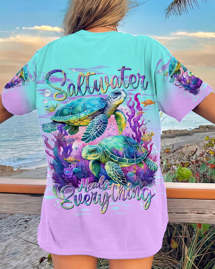 BLISSCORNERS SALTWATER HEALS EVERYTHING TURTLE ALL OVER PRINT 3