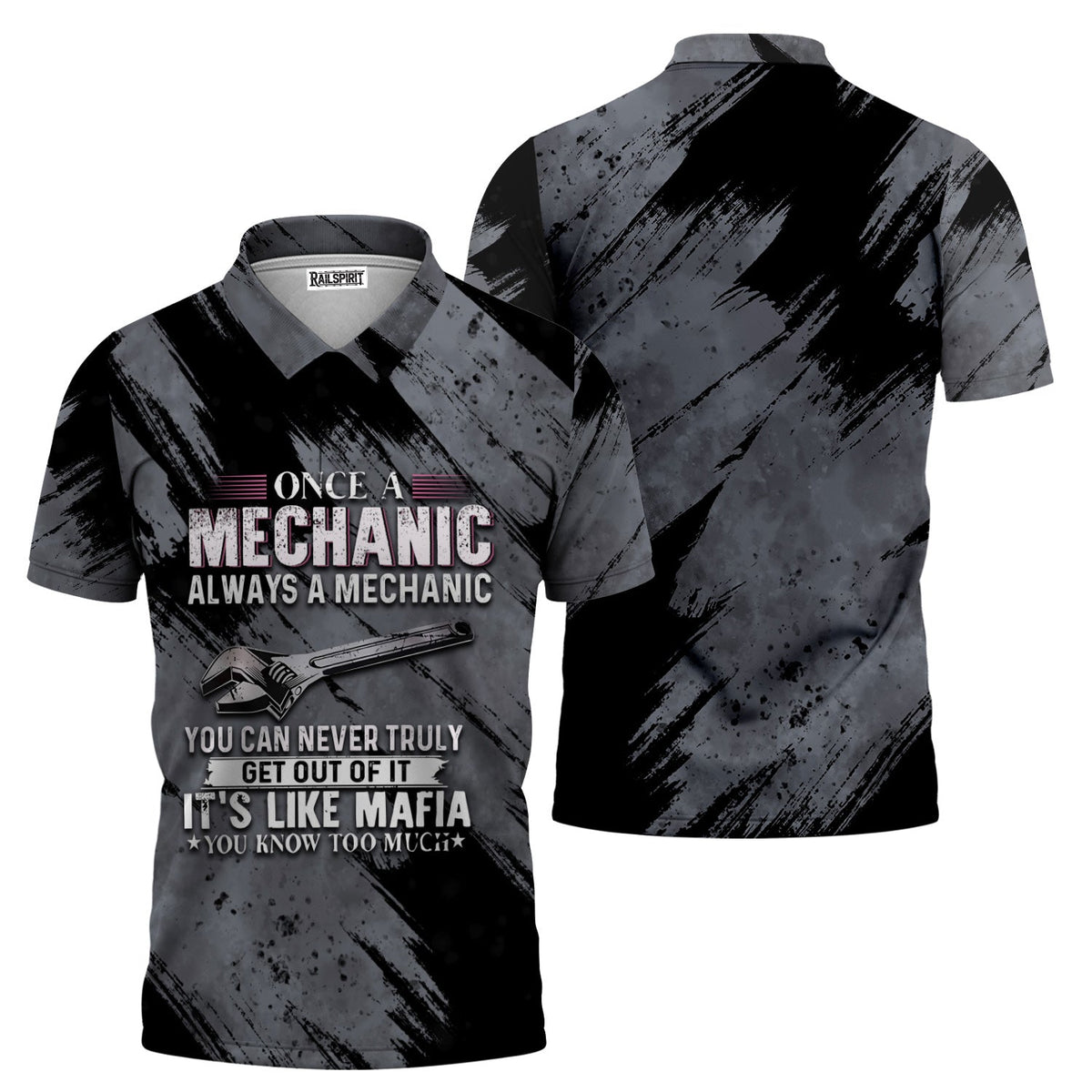 Blisscorners Once A Mechanic Always A Mechanic Shirt Funny Printed Vintage Mechanic Unisex T Shirt