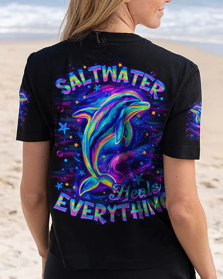 BLISSCORNERS SALTWATER HEALS EVERYTHING DOLPHIN ALL OVER PRINT 2