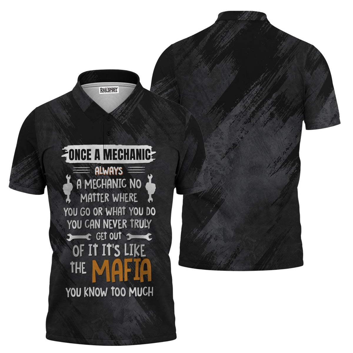 Blisscorners Funny Once A Mechanic Always A Mechanic Shirt No Matter Where You Go Black Unisex T Shirt