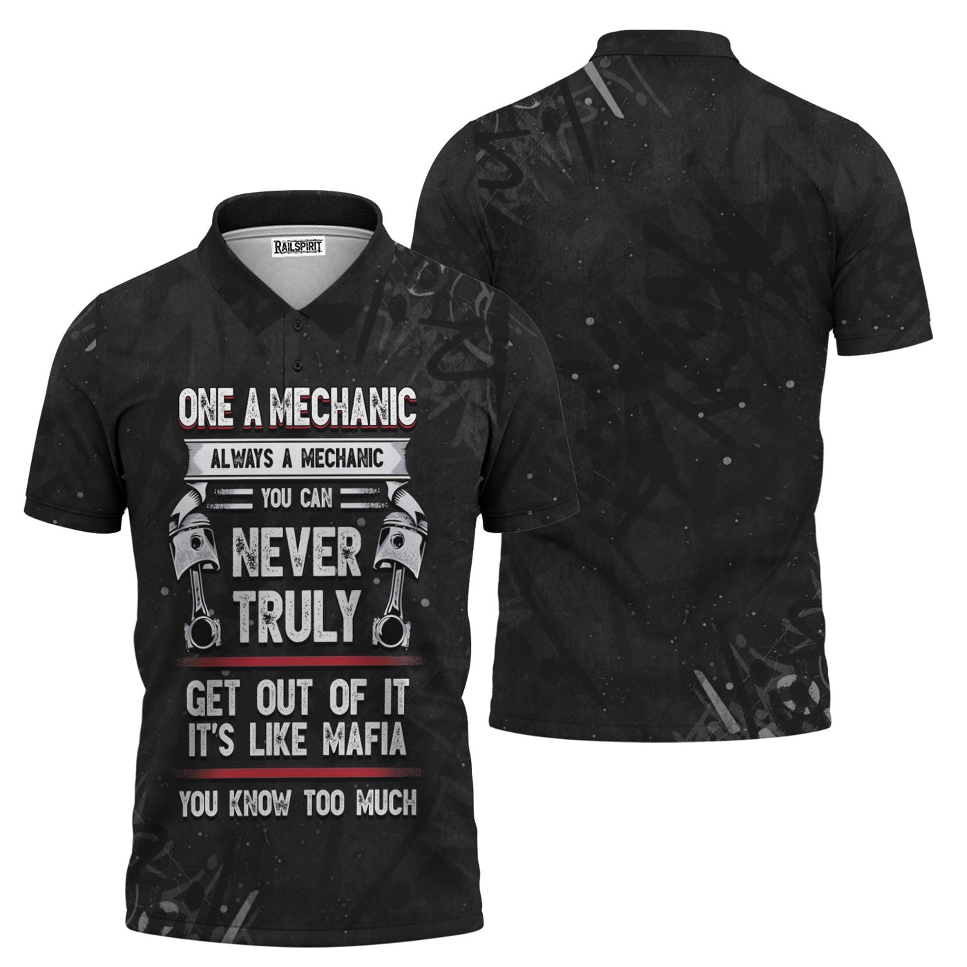 Blisscorners Vintage Mechanic Shirt You Can Never Truly Get Out Of It It's Like Mafia You Know Too Much T Shirt